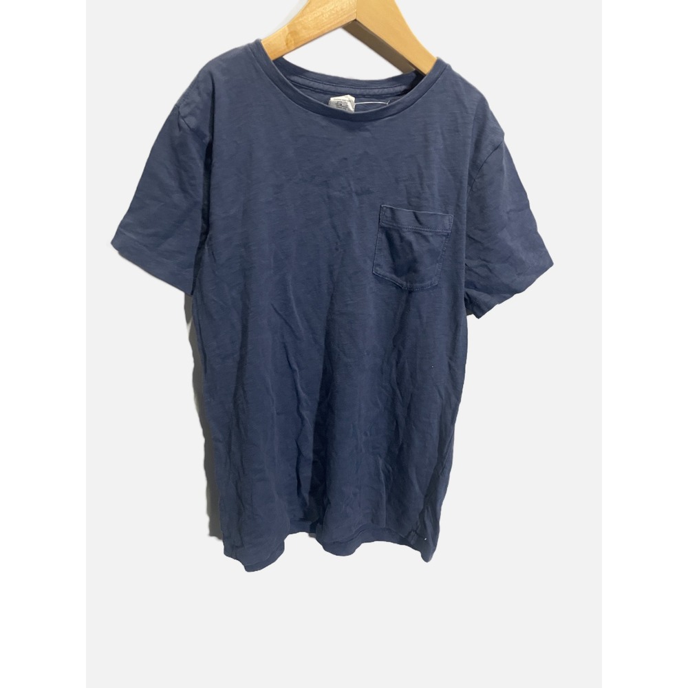 Crewcuts Pocket Tee Kids Size 12 Navy Blue Cotton Slub Short Sleeve Casual Basic